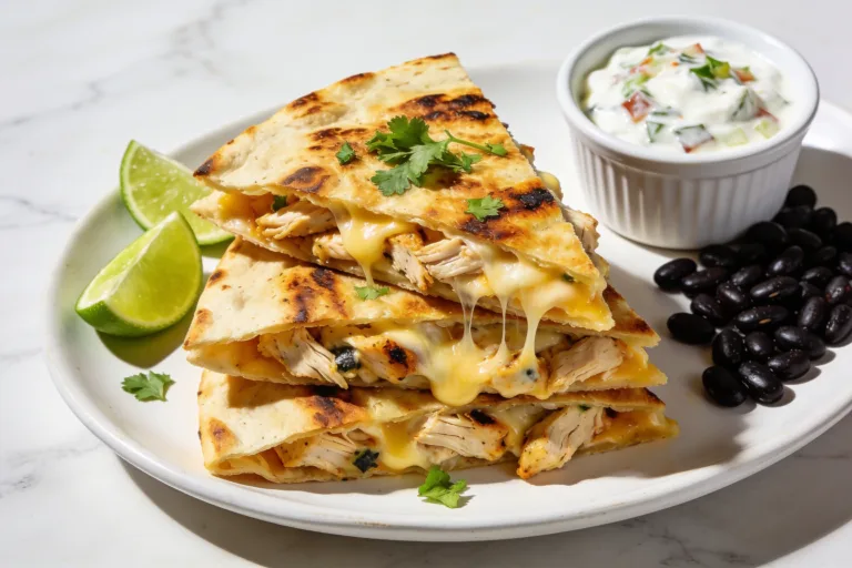 High Protein Rotisserie Chicken Quesadillas
