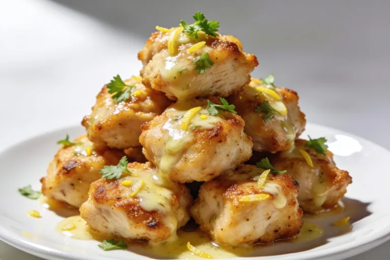 High Protein Air Fryer Garlic Butter Chicken Bites
