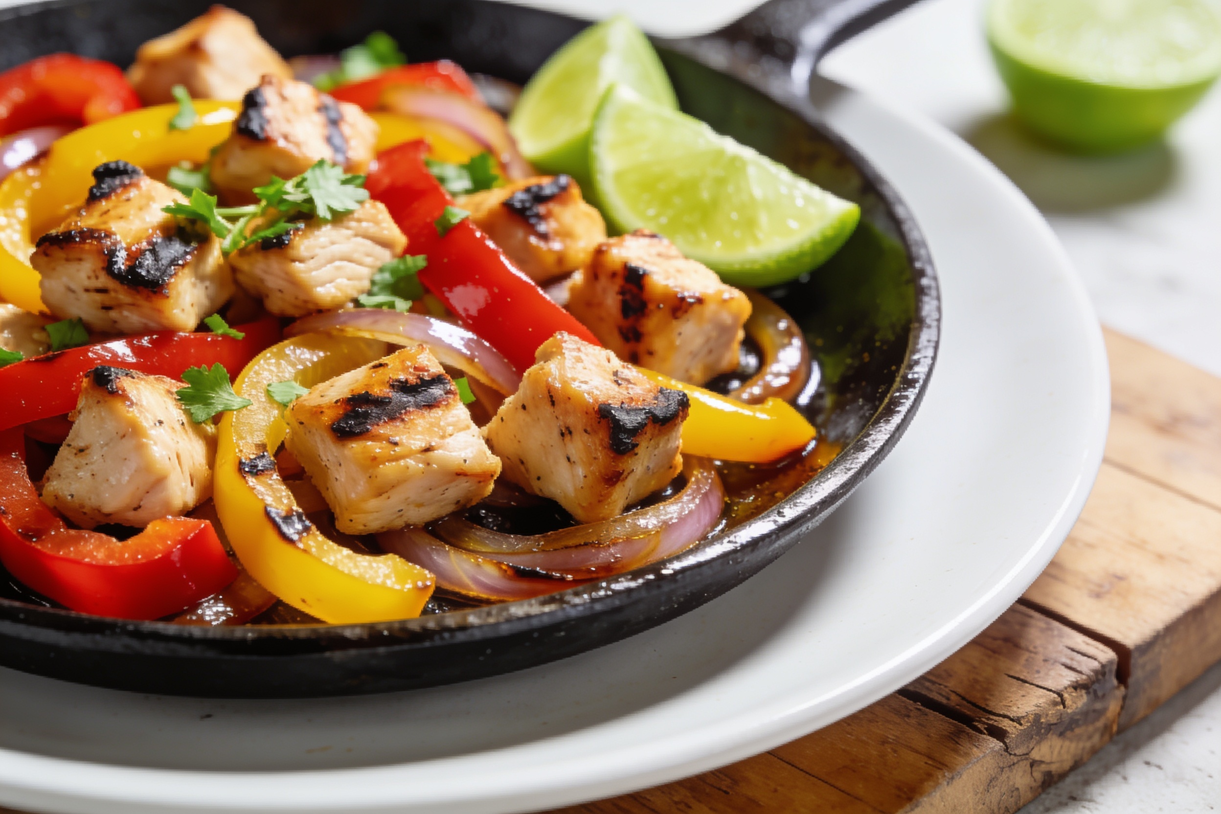 High Protein Air Fryer Chicken Fajita Bites