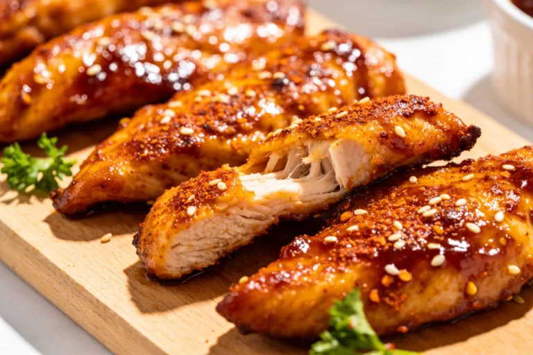 High Protein Air Fryer Honey BBQ Chicken