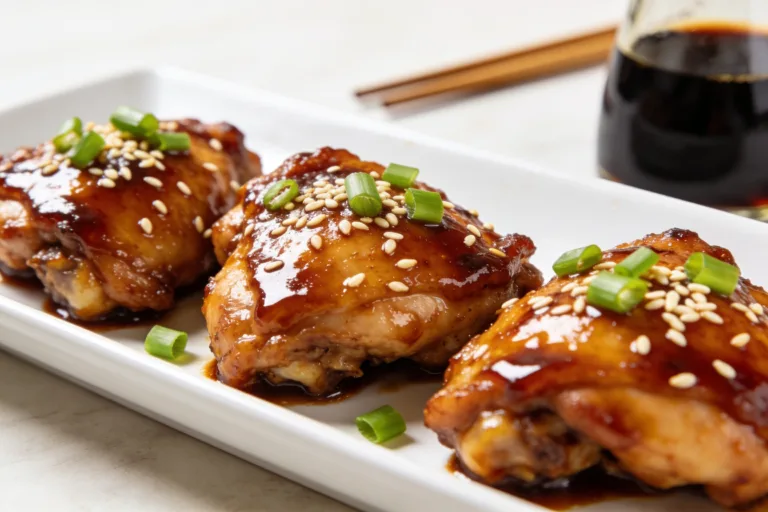 High Protein Sticky Asian Chicken Thighs