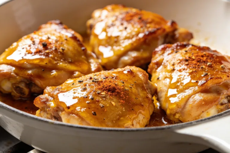 High Protein Honey Mustard Chicken Thighs