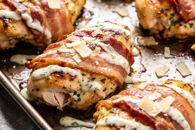 High Protein Bacon Ranch Chicken Thighs