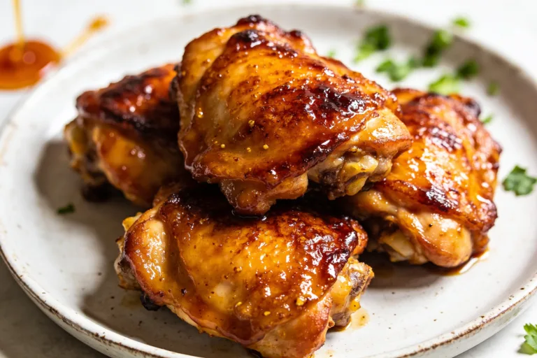High Protein Maple Dijon Chicken Thighs