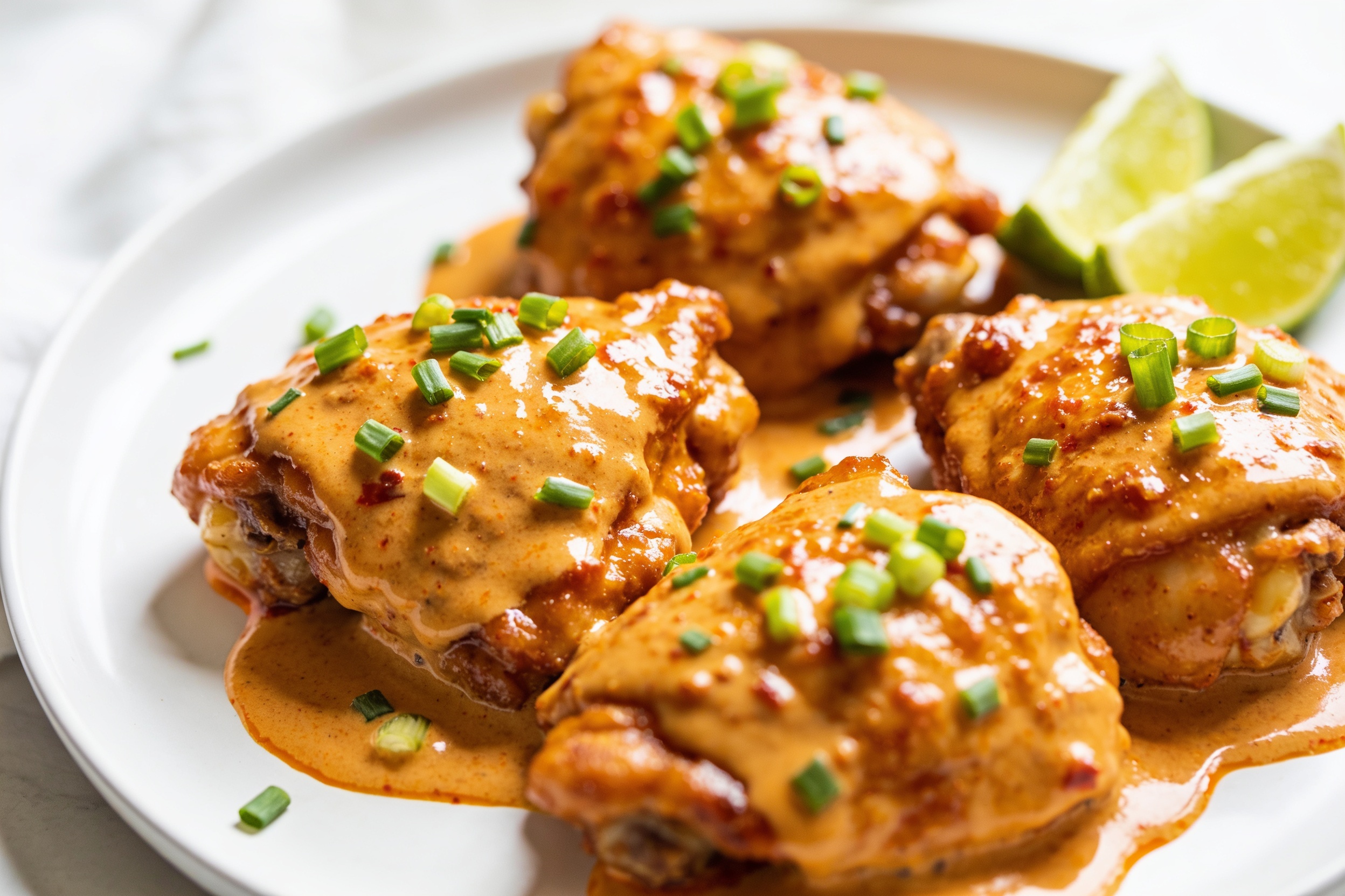 High Protein Bang Bang Chicken Thighs